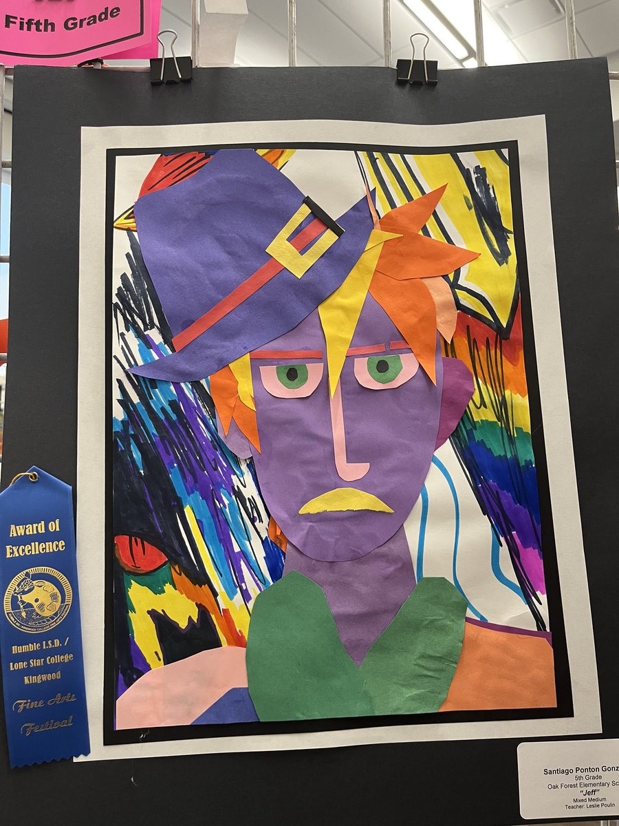 PoulinArt's tweet image. Congratulations to the @HumbleISD_OFE Fine Arts Festival artists! Thank you for working so hard on your masterpieces. They are incredible! @VisualArtHumble #falconART  #5th