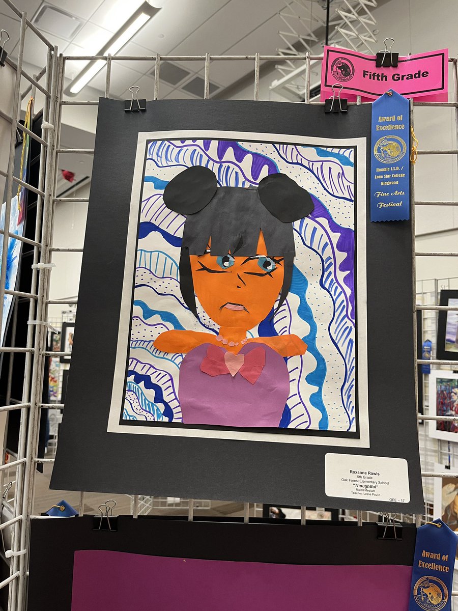 PoulinArt's tweet image. Congratulations to the @HumbleISD_OFE Fine Arts Festival artists! Thank you for working so hard on your masterpieces. They are incredible! @VisualArtHumble #falconART  #5th