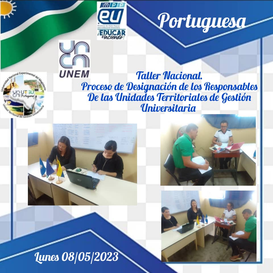 #Entérate 📣|| Este #8May la #UTGUPortuguesa participó en el taller nacional "Proceso de Designación de Responsables de las Unidades Territoriales de Gestión Universitaria".

#MaduroMásPueblo 
<a href="/NicolasMaduro/">Nicolás Maduro</a> 
<a href="/_LaAvanzadora/">Yelitze Santaella</a>
<a href="/sandraoblitasr/">Sandra Oblitas Ruzza</a>
<a href="/MPPEUVEN/">MPPEU</a>
@MPPEDUCACION