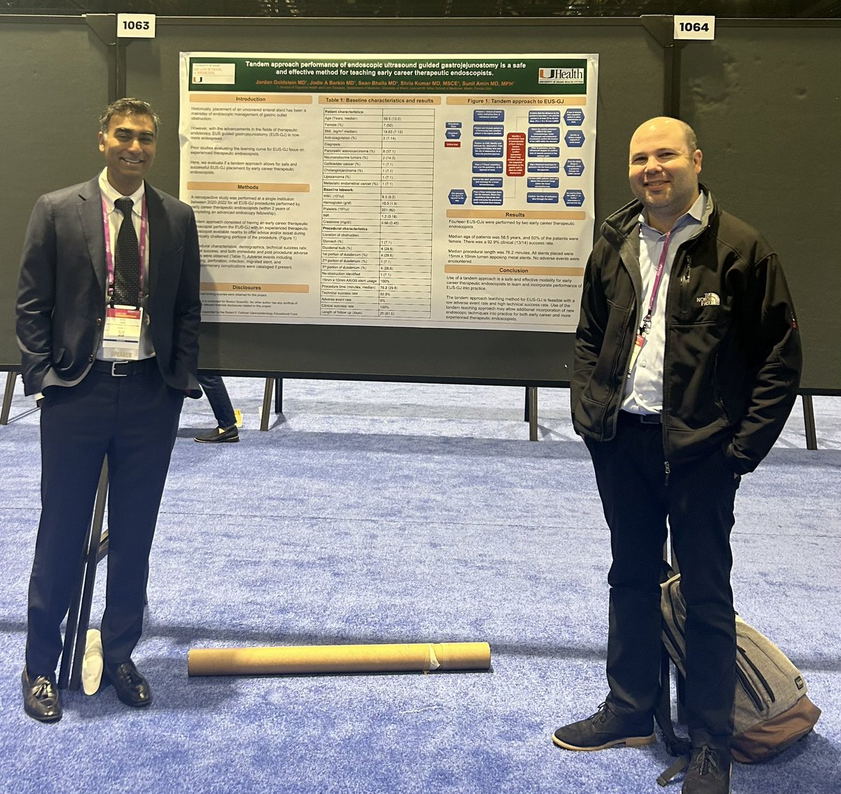 Sunil Amin, MD, FASGE, FRCPC (@sunilaminmd) on Twitter photo Proud of <a href="/umiamimedicine/">Miller Medicine</a> advanced endoscopy fellow #JordanGoldstein for presenting our work on tandem approach to EUS-GE
✅ Tandem approach for second set of 👀 makes EUS-GE safe and efficient for early career therapeutic endoscopists❗️
@KumarShria <a href="/seanbhalla/">Sean Bhalla</a> #DDW2023 Proud of <a href="/umiamimedicine/">Miller Medicine</a> advanced endoscopy fellow #JordanGoldstein for presenting our work on tandem approach to EUS-GE
✅ Tandem approach for second set of 👀 makes EUS-GE safe and efficient for early career therapeutic endoscopists❗️
@KumarShria <a href="/seanbhalla/">Sean Bhalla</a> #DDW2023