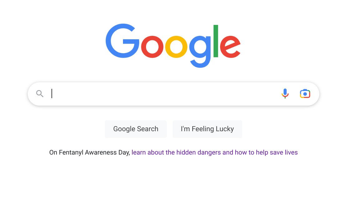 FentAwareDay's tweet photo. Grateful for our friends @Google who are helping us spread the word and save lives today. 

#NationalFentanylAwarenessDay https://t.co/Qvlzizr72t