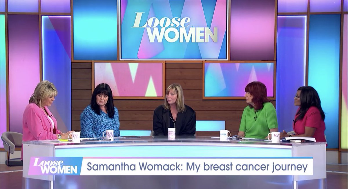 Sam on loose women this afternoon talking about her Breast Cancer journey 

Sam celebrating six months all clear 

“Please check yourselves if you’re younger as well I just had a whole load of people say please remind young people to check themselves too it’s really important”