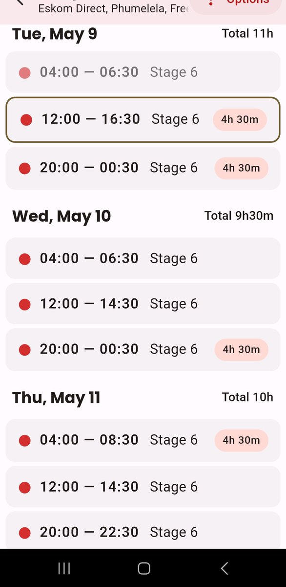 What de he'll <a href="/Eskom_SA/">Eskom Hld SOC Ltd</a> <a href="/CyrilRamaphosa/">Cyril Ramaphosa 🇿🇦</a> what de he'll while you guys got power 11.5 hours a day no power for the rest of South Africa !