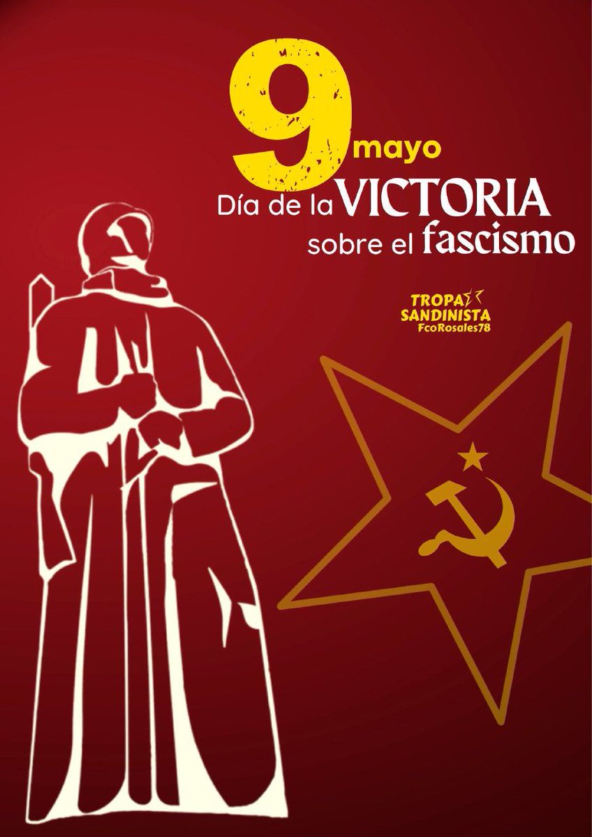 Este #09Mayo se conmemora el día en que la Alemania nazi se rindió ante las tropas de la Unión Soviética tras la capitulación de Berlín, en el final de la Segunda Guerra Mundial.

#MayoVivaSandino 
@TE2021