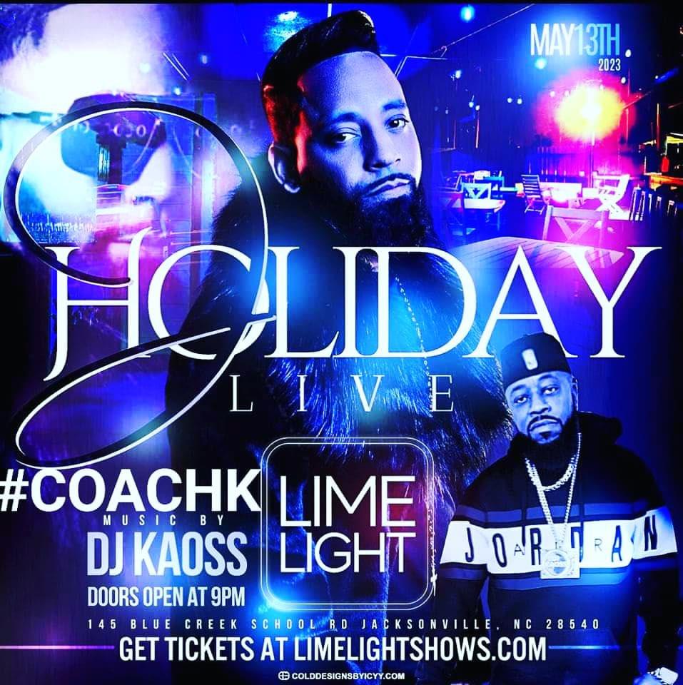 #Saturday If you are in the #JacksonvilleNC area, come through and catch <a href="/KingJHoliday/">KingJHoliday</a> LIVE at #LimeLight. Tickets available at limelightshows.com
Make this #MothersDay weekend a Grown and Sexy one 🙌🏽
#jholiday #hmg #iamrnb #jacksonville #kinston #camplejeune #surfcity
