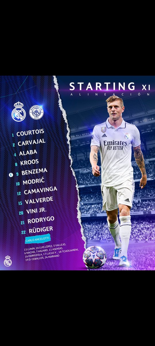 MiriamVals's tweet photo. A por ellos....vamoss @realmadrid #RealMadridManCity #championsleague https://t.co/T02zydTxqy