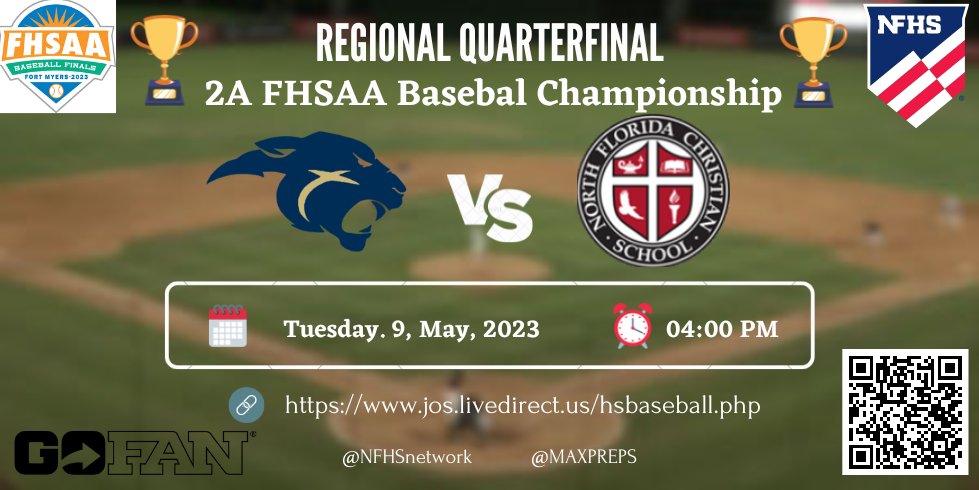 FHSAA BASEBALL (@fhsaabaseballl) on Twitter photo π REGIONAL QUARTERFINAL π
π FHSAA 2A Baseball Championship π
St. John Paul II π North Florida Christian
π
: Tuesday. 9, May, 2023
β°: 04:00 PM
π₯: Watch Here : jos.livedirect.us/hsbaseball.php
<a href="/SJPIIAthletics/">SJPII ATHLETICS</a> @SJPIIBaseball <a href="/PJPHSBaseball/">Pope John Paul II HS Baseball</a> <a href="/sjpiichs/">St. John Paul II CHS</a> <a href="/NFC_Athletics/">North Florida Christian Athletics</a> <a href="/NFC_Baseball/">NFC Baseball</a> π REGIONAL QUARTERFINAL π
π FHSAA 2A Baseball Championship π
St. John Paul II π North Florida Christian
π
: Tuesday. 9, May, 2023
β°: 04:00 PM
π₯: Watch Here : jos.livedirect.us/hsbaseball.php
<a href="/SJPIIAthletics/">SJPII ATHLETICS</a> @SJPIIBaseball <a href="/PJPHSBaseball/">Pope John Paul II HS Baseball</a> <a href="/sjpiichs/">St. John Paul II CHS</a> <a href="/NFC_Athletics/">North Florida Christian Athletics</a> <a href="/NFC_Baseball/">NFC Baseball</a>