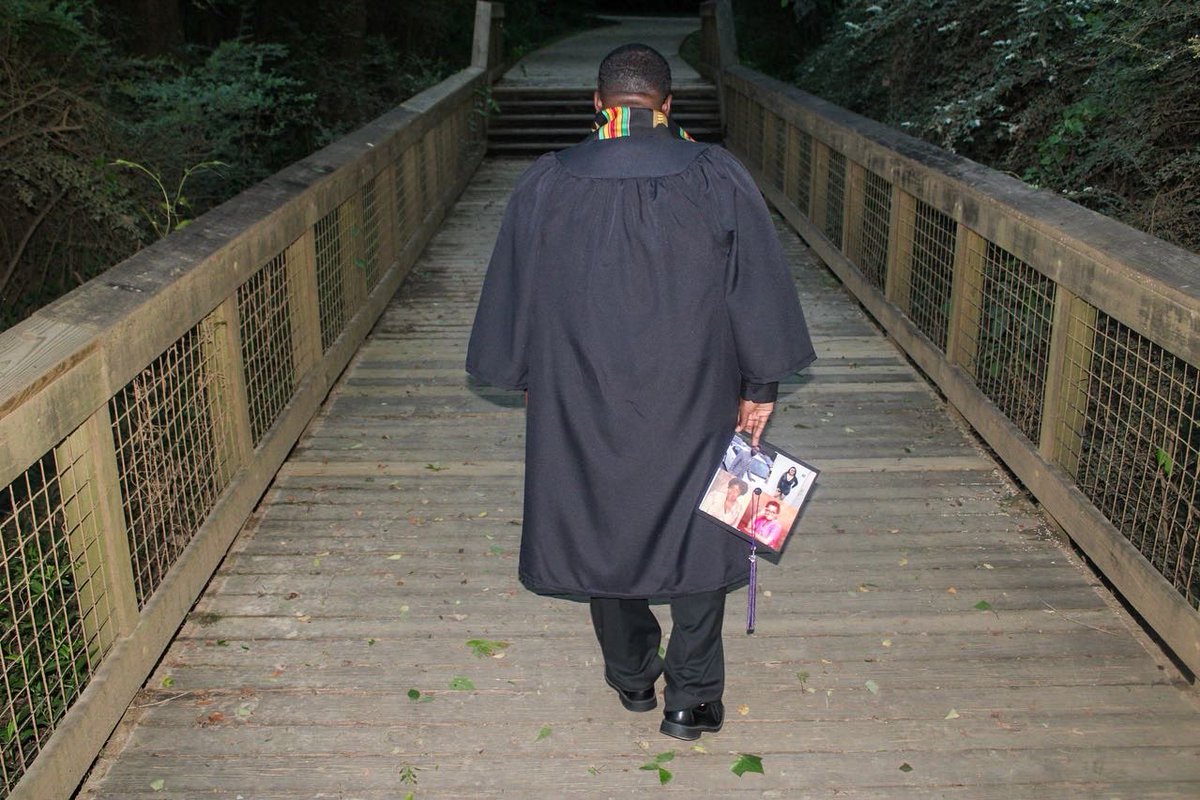 Brandon22ER's tweet photo. First off I want to thank god  for being my guidance through this journey. I want to thank my family for sacrificing and believing in me to accomplish my goals. On may 11, 2023 I will be graduating with a B.S. in Sports Management. MGA23 💜🖤 https://t.co/uj6qBuB6L9