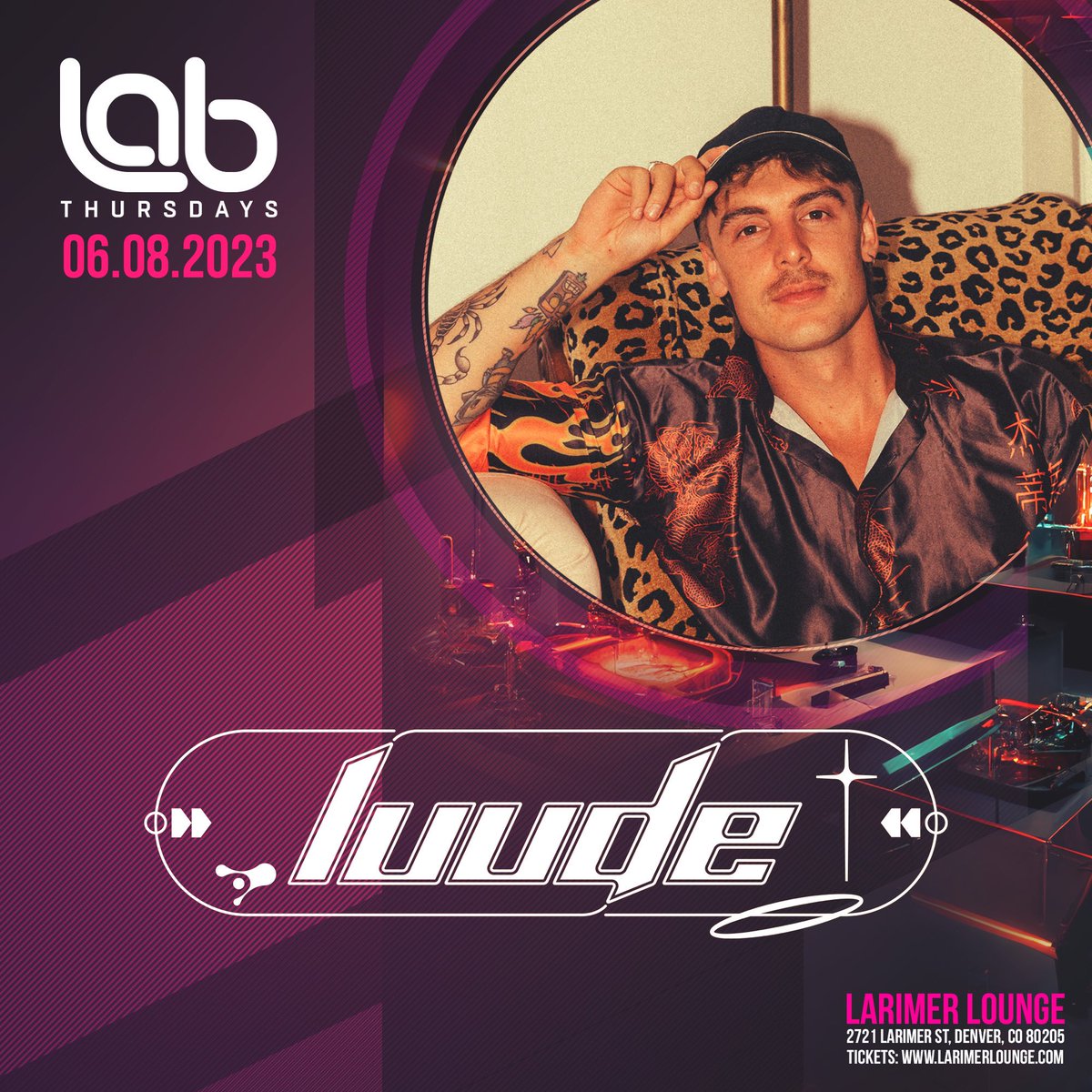 ReloadDnB's tweet photo. Presenting the legend Luude at Larimer Lounge for Lab Thursdays! June 8th is going to be an absolute banger of a night! Tix in our BIO! Very limited tickets, so don’t miss out!! 🫶
.
.
.
#luude #dnb #reloaddnb #reloaddenver #larimerlounge #dnbuk #usdnb https://t.co/Um5LE5e9Rn