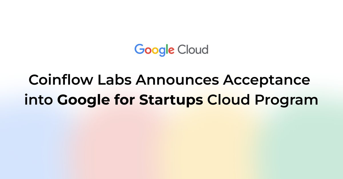 CoinflowLabs's tweet photo. We're excited to announce that we were recently accepted into the @GoogleStartups  Cloud Program, which provides startups like us with the resources needed to build confidently and quickly. Plus, as a Web3 startup, we get even more benefits.

https://t.co/j1VqZ1eRvS https://t.co/9Tani9XGW7