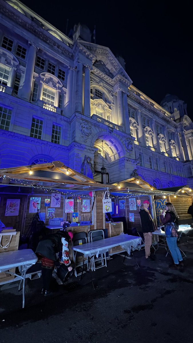 happy2wander's tweet photo. #Eurovision fans in Liverpool who are visiting the Eurovision Village: Don’t miss the “Discover Ukraine” pavilion in front of the Port of Liverpool building! Really easy to miss but lots of great Ukrainian businesses/stalls to support. https://t.co/KLiifhKPlR