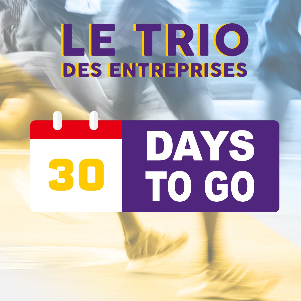 #TRIODESENTREPRISES 🥳

📢 Plus que 30 jours avant le départ de la course ! 🏁

💥 N'attendez plus, inscrivez-vous dès maintenant  → lnkd.in/e6WKCYUS 

🗓️ 9 juin 2023
📍Forêt de Montgeon
ℹ️ trio@synerzip-lh.fr

N’hésitez pas à partager ❗️

#partage #cohésion #LeHavre