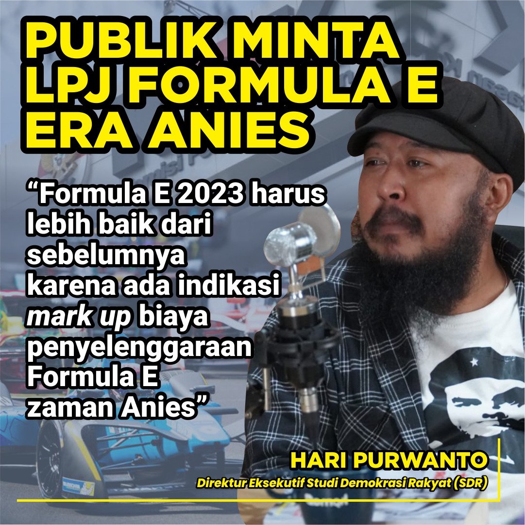 Kejar terus LPJ Formula E #UsutKasusFormulaE