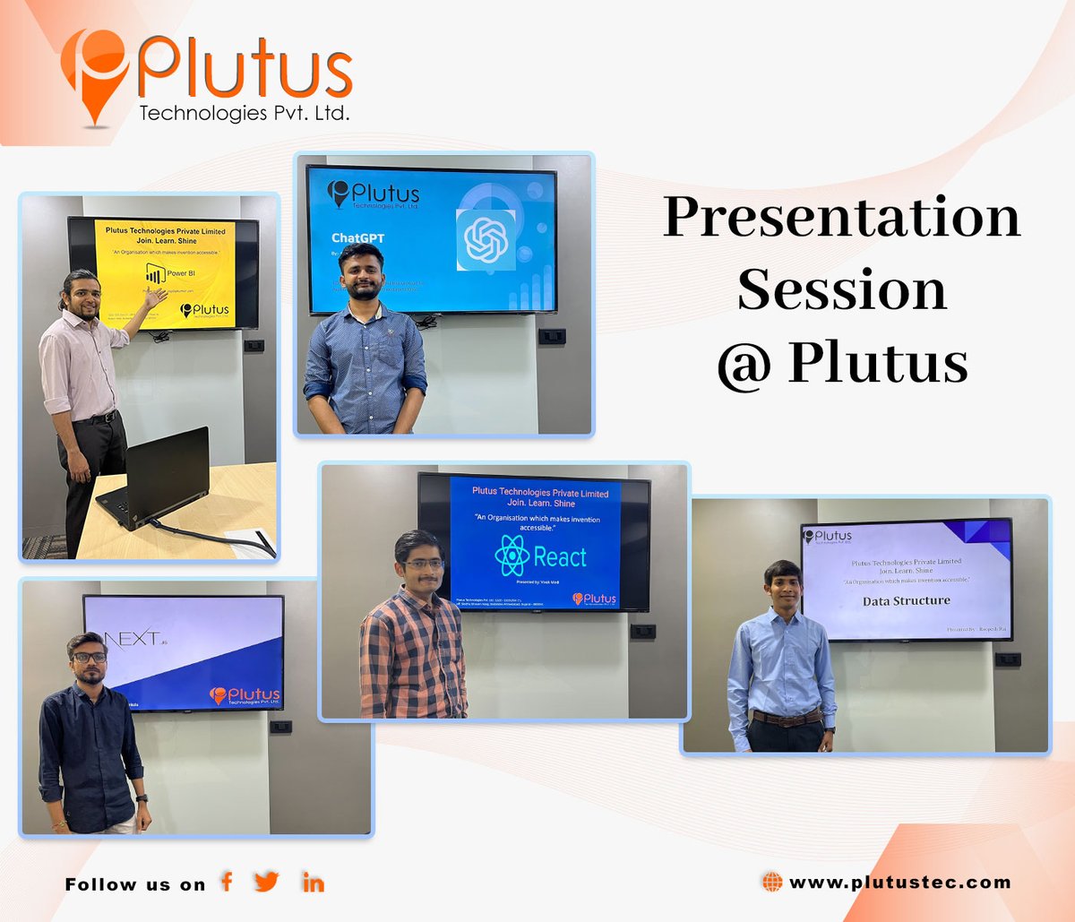 plutustec's tweet photo. #thankyou to all the participants for their #hardwork and dedication, and to our Learning and Development team for organizing and facilitating these valuable sessions.🙌

#CollaborativeLearning #PublicSpeaking #PresentationSkills #EmployeeDevelopment #Teamwork #Plutus #plutustech https://t.co/a3wiukg6JF