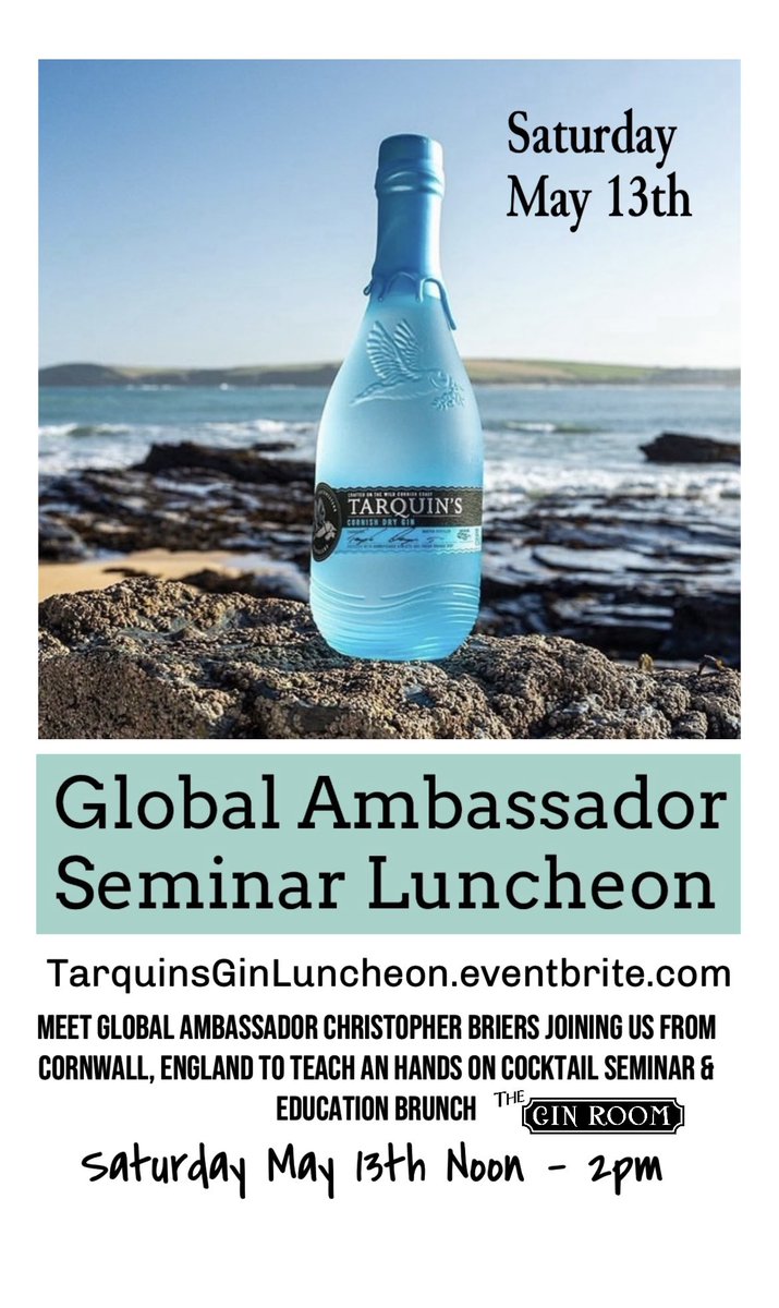 TheGinGirl's tweet photo. This is BIG! Global Ambassador of Tarquins Gins, Christopher Briers, coming to St Louis on their 10 year anniversary tour! This Sat May 13th, dive into a hands on cocktail seminar &amp; Education Luncheon Noon at The Gin room @Natashasginroom 
https://t.co/hAP3VoA2Sv https://t.co/ayVQE8RRHJ