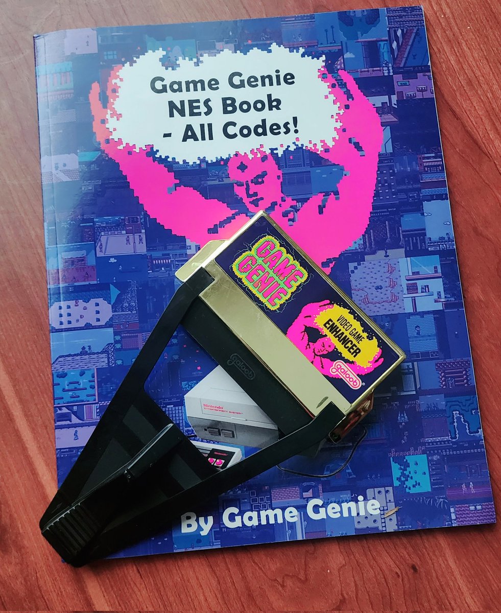 retrorobreviews's tweet photo. Game Genie!!!! Please grant me 3 wishes to cheat in some games that I don't have the patience for anymore. #retrorobby #florida #nintendoentertainmentsystem #Nintendo #nes #gamegenie #gamegenienes #retrogaming #gamegeniecodebook #retro #gaming #codebook https://t.co/dt89hWjgYG