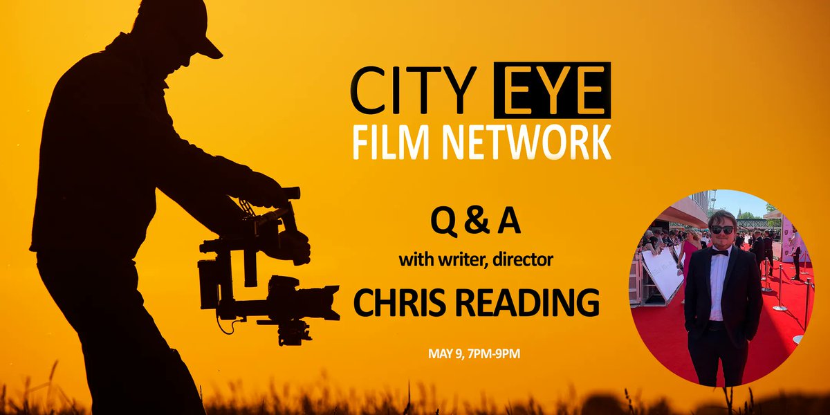 City_Eye's tweet photo. Tonight! A special guest speaker at the City Eye Film Network...

From 7pm we'll be joined by writer &amp; director Chris Reading for a talk and Q&amp;A about his work and an insight into being a director! 

Book your FREE ticket below!

https://t.co/QXDs9Ic9nM https://t.co/8DT51GJoiz