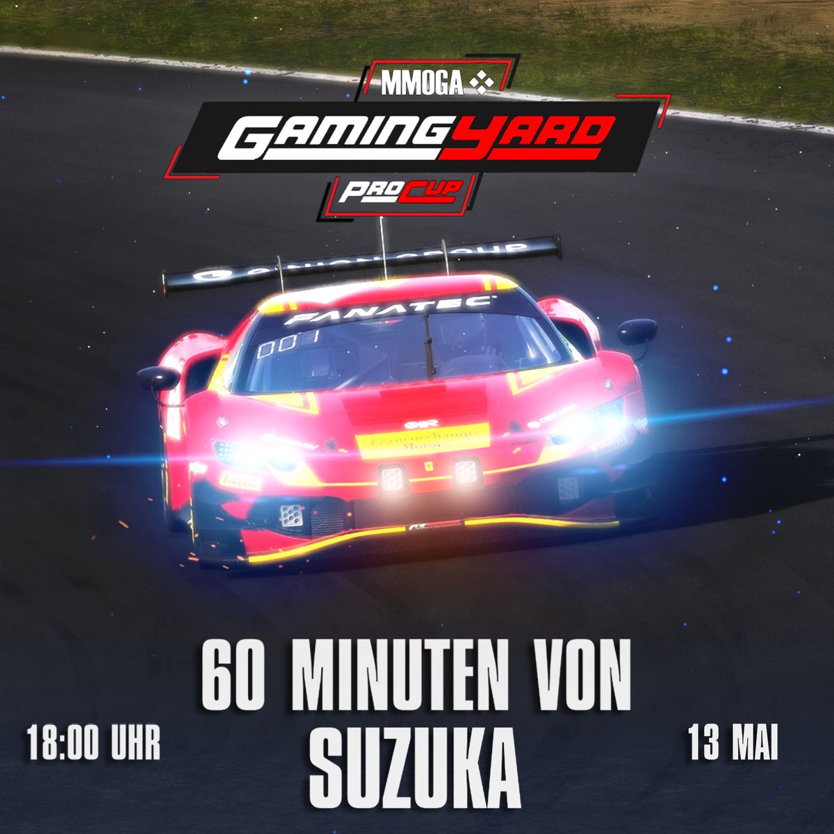 GamingYardDE's tweet photo. Diese Woche geht's endlich weiter  mit Runde 3 des Gaming Yard Pro Cups! 

Zum ersten Mal 60 Minuten volle Action in Suzuka! 🇯🇵

Jetzt anmelden! https://t.co/UDiYRto4Sp 

#gypc #gamingyard #beACC #AssettoCorsaCompetizione #Simracing #accligadeutsch https://t.co/EDtHllIGtf