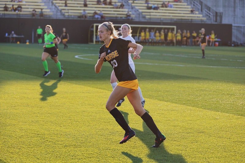 NKUNorseWSOC's tweet photo. Congratulations to Megan Sullivan who graduated on Sunday (while competing for the Norse in the Horizon League Track &amp; Field Championships) with a Bachelor of Science in Exercise Science &amp; a 3.65 GPA! Megan will pursue a Master of Occupational Therapy. #Norseup https://t.co/fRDE5teMIU