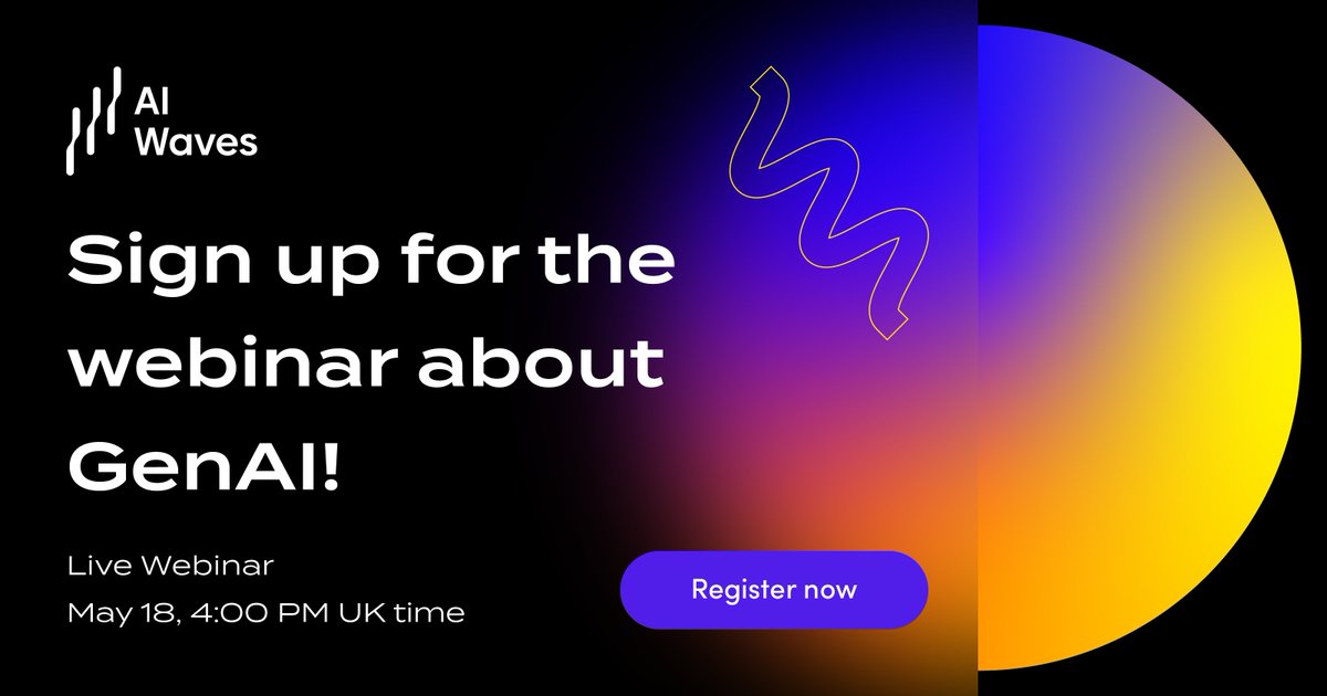 miquido's tweet image. Discover how Generative AI can transform your business and gain practical insights on turning it into benefits. Don't miss the AI Waves #7 live webinar on May 18th! 😎 Register now 👉 hubs.la/Q01P5_rM0  

#AIWaves #GenAI #ChatGPT #business