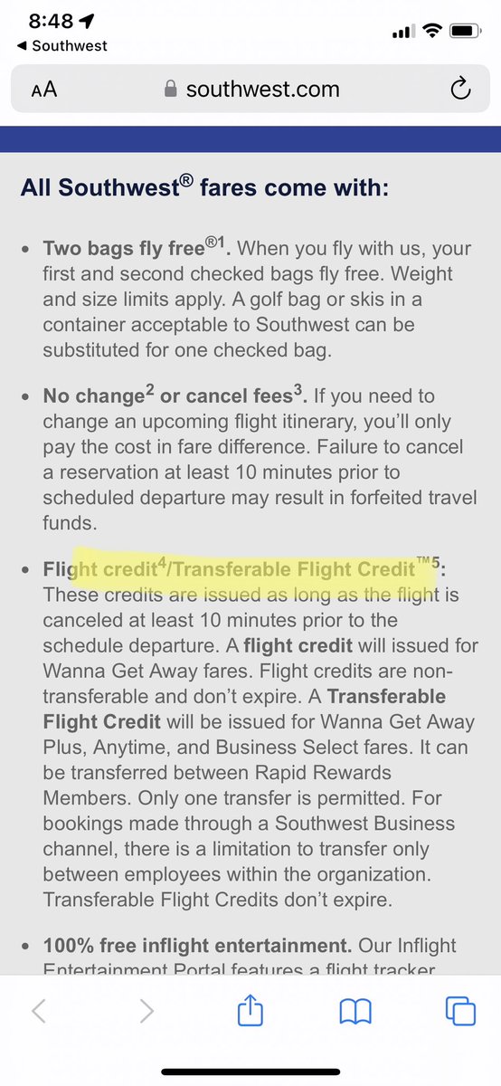 AlexaBourdage's tweet photo. @SouthwestAir I’m trying to cancel a 2 flights in my app and I’m getting an error message I’ve never seen before? According to the fare rules linked, ALL flights can be cancelled for flight credit. I’m so confused. I’ve flown southwest exclusively for years and never seen this. https://t.co/rIQ2BqjD1A
