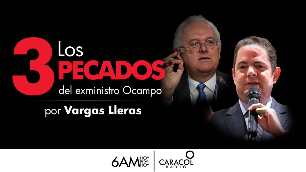 En mi análisis en <a href="/CaracolRadio/">Caracol Radio</a> <a href="/6AMCaracol/">6AM</a> los tres pecados del exministro Ocampo.

Escúchelos aquí 👉🏻
x.com/i/spaces/1lDxL…