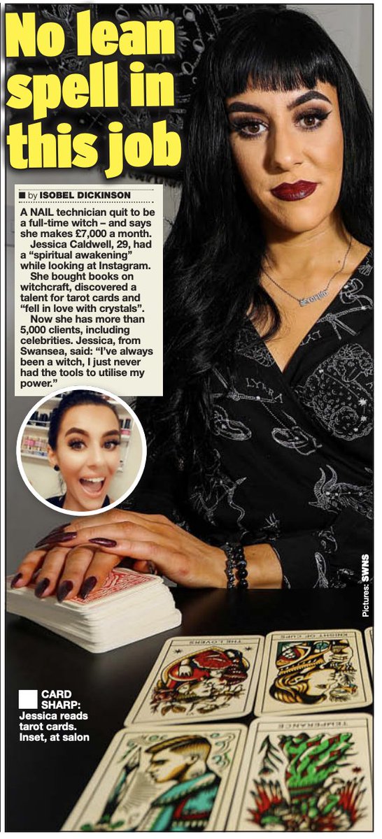 EXCLUSIVE in @DailyStarSunday - Beautician who left her job doing hair and nails is now raking in £7k a month- as a full time WITCH 💅🏼🧙🏼‍♀️🔮 🖋️ @FinleyMackenzi9 📷 @TomWrenPhoto