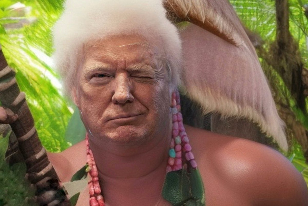 JLinStudio's tweet photo. Amazon Jungle Warrior #HanKuoYu and #Trump
亞馬遜叢林戰士 #韓國瑜 跟 #川普
#AI #deepface https://t.co/6qUYRJS7VT