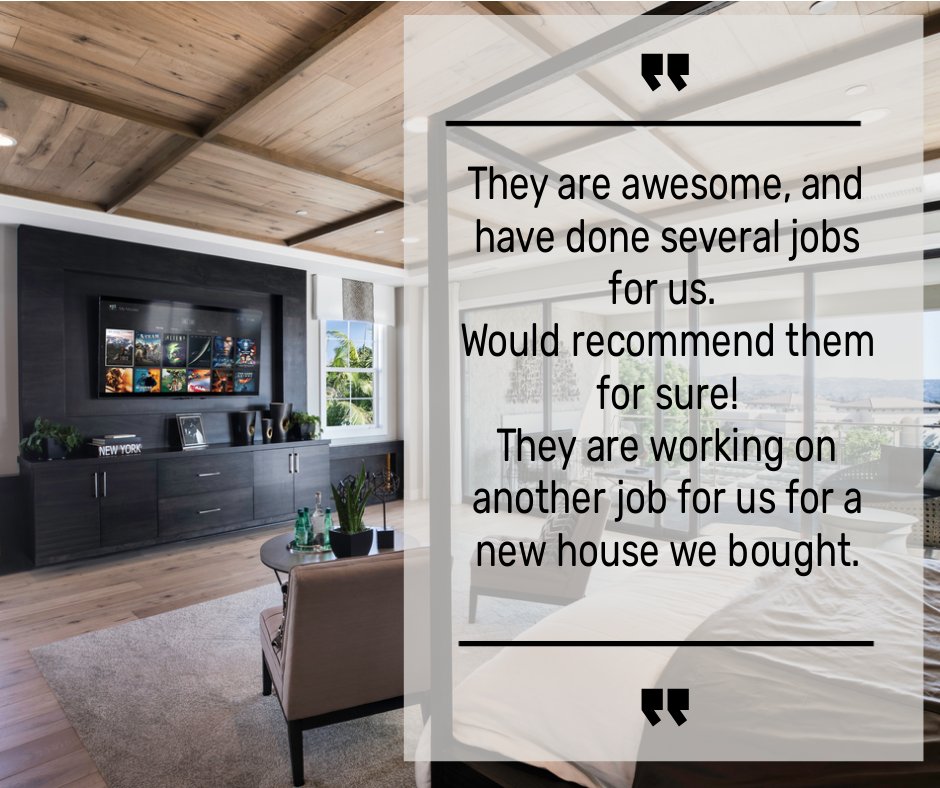 Here's a review from Scott and Jane on Houzz.  If you'd like to leave us a review, click the link. 😊

#TestimonialTuesday #Michigan #AudioVideo #CustomAV #CustomInstall #SmartHome #HomeAutomation #HomeTheater #HomeTheaterDesign #LightingControl #LightingDesign #AVDesign