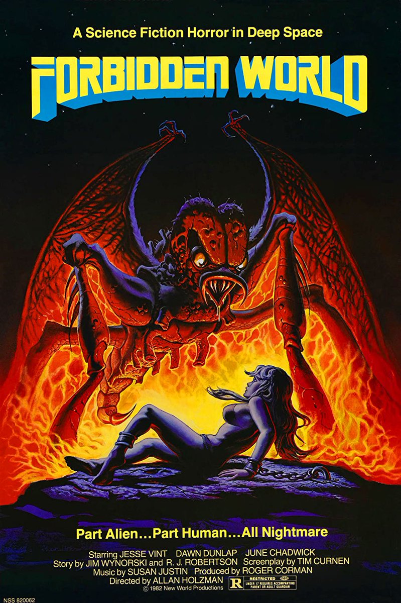 appendix_n's tweet image. Our patrons have spoken! We will be discussing Forbidden World (1982) at our July movie club