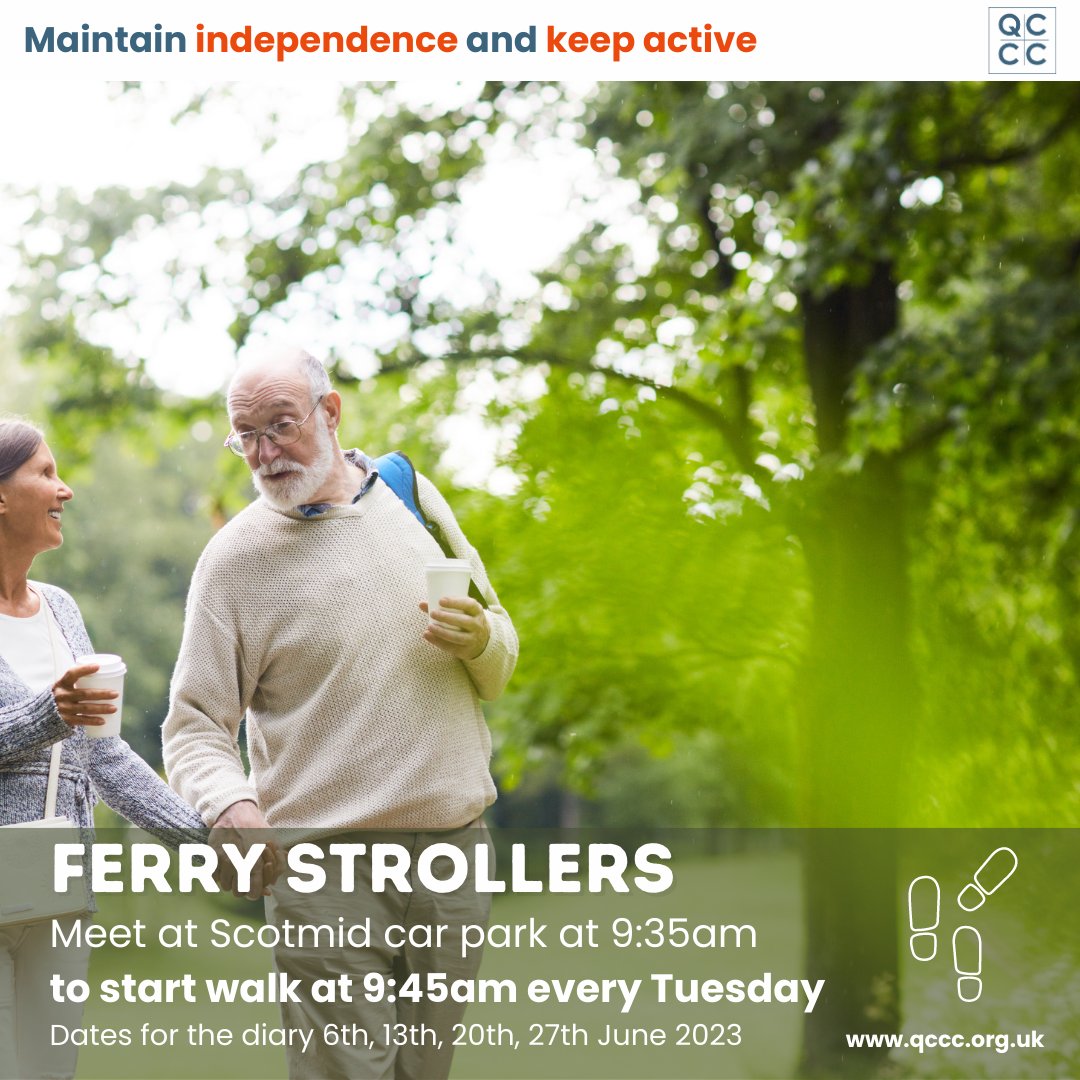 QueensferryCare's tweet image. Why not join the Ferry Strollers this morning for a short walk, some fresh air and a chance to connect with your community? Meet at Scotmid car park at 9:35am every Tuesday.

#ferrystrollers #scotmid #communityactivity #walkinggroup #stayactive #keepactive #mentalhealth