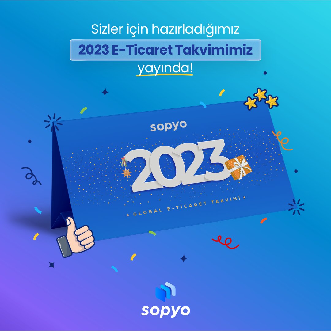 sopyocom's tweet photo. Sopyo 2023 E-Ticaret Takvimi ile reklam &amp; pazarlama kampanyalarınızı planlayabilir, satışlarınızı artırma yolunda emin adımlarla ilerleyebilirsiniz. Takvimin tamamını indirmek için linke tıklayın  https://t.co/e5nFVWTCC5…… #sopyo #eticaret #pazaryeri #entegrasyon #calendar2023 https://t.co/08s4H7Szx5