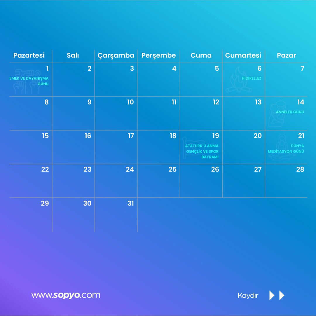 sopyocom's tweet photo. Sopyo 2023 E-Ticaret Takvimi ile reklam &amp; pazarlama kampanyalarınızı planlayabilir, satışlarınızı artırma yolunda emin adımlarla ilerleyebilirsiniz. Takvimin tamamını indirmek için linke tıklayın  https://t.co/e5nFVWTCC5…… #sopyo #eticaret #pazaryeri #entegrasyon #calendar2023 https://t.co/08s4H7Szx5