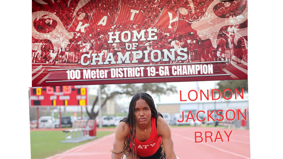 Welcome Katy's London Jackson Bray into the 2023 7th Annual TTFCA Meet of Champions. She'll compete in the 100-meter dash. @KatyISDAthletic @TXMileSplit @trackbarn @vypehouston @KatyTimesSports @KTTrackXc @EliteTexasTrac1 @TexasTrackDad