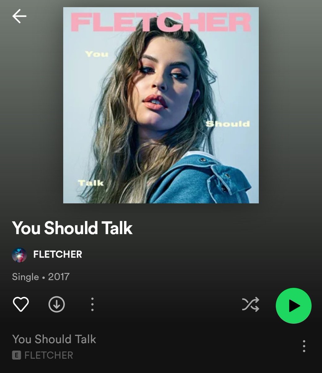 fletcherspotify's tweet photo. i miss this song so much, when will we get the music back? https://t.co/05Do8EwYbn