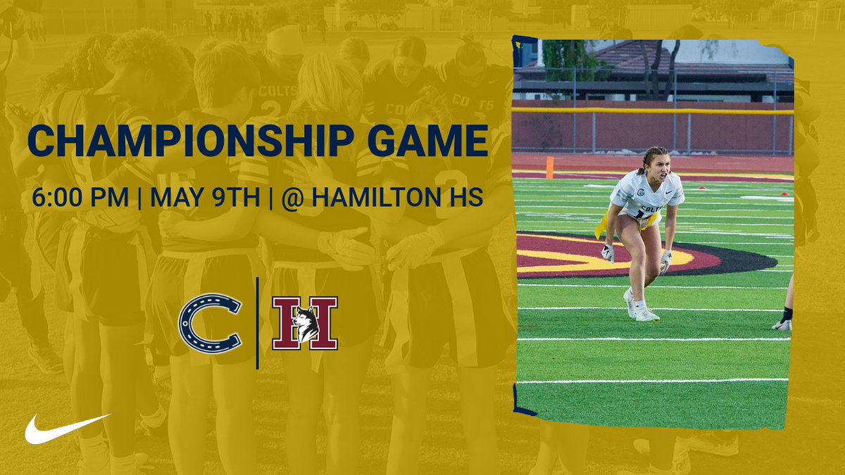CHAMPIONSHIP GAME!! Come out and support your Lady Colts as they take on the Lady Huskies of Hamilton.  For the second year in a row it is the Colts vs. the Huskies in the championship game!
