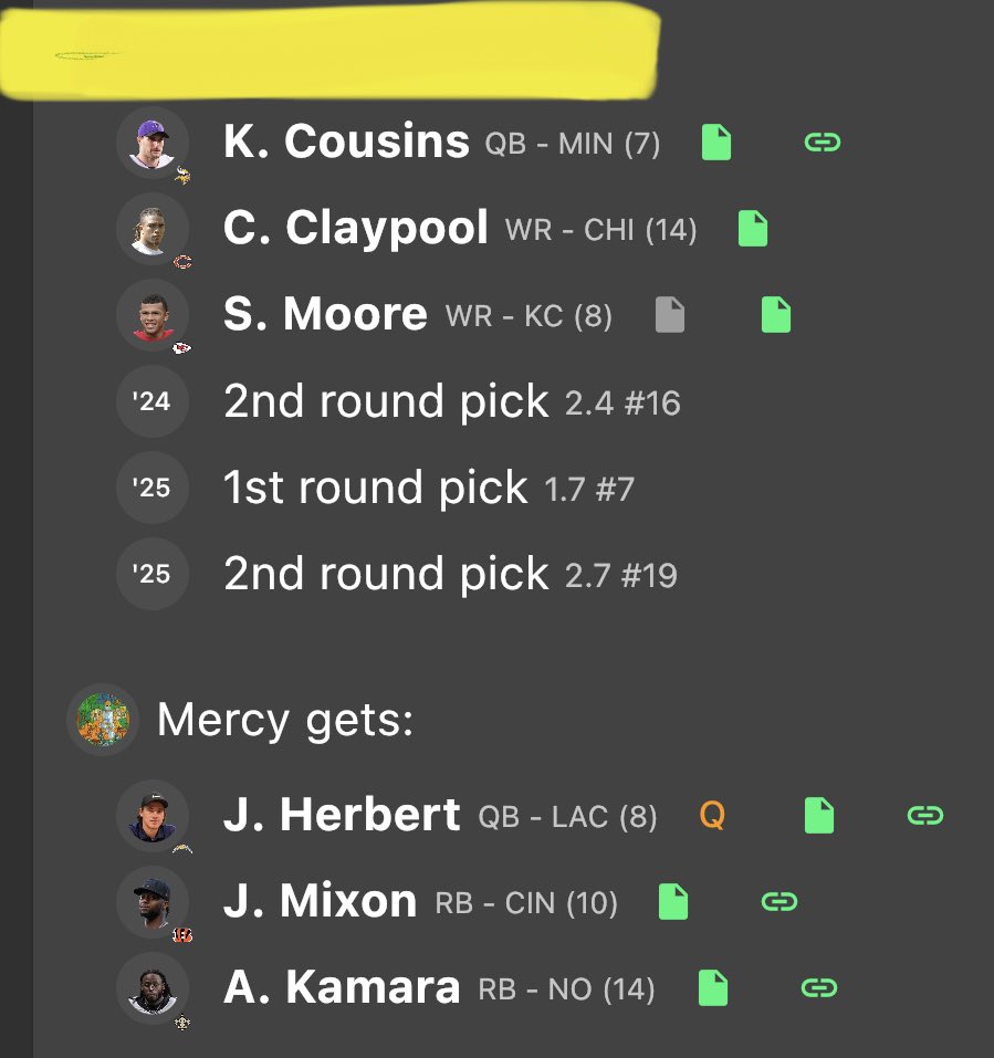 cinelioo's tweet photo. @TheFFBuffalo Did this beauty couple of weeks ago. It is 1QB league, with a caveat that the league is switching to SF startinti 2025. https://t.co/Sfex5gvUYn