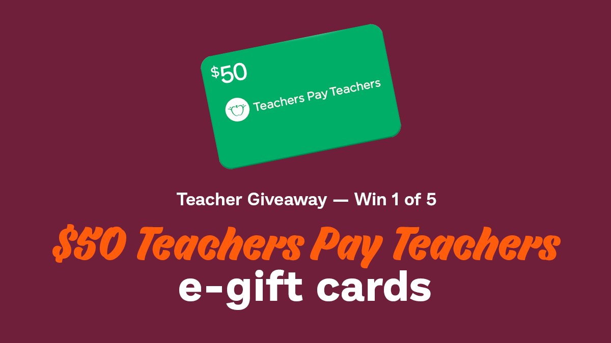 ProdigyGame's tweet image. #TeacherTwitter, we know you do so much for your students! That&apos;s why we&apos;re giving away FIVE $50 Teacher Pay Teachers e-gift cards to help in the classroom!

To enter:
🌟 Follow us
🌟 RT this post
🌟 Comment telling us what you love about teaching!🤗 

#TeacherAppreciationWeek