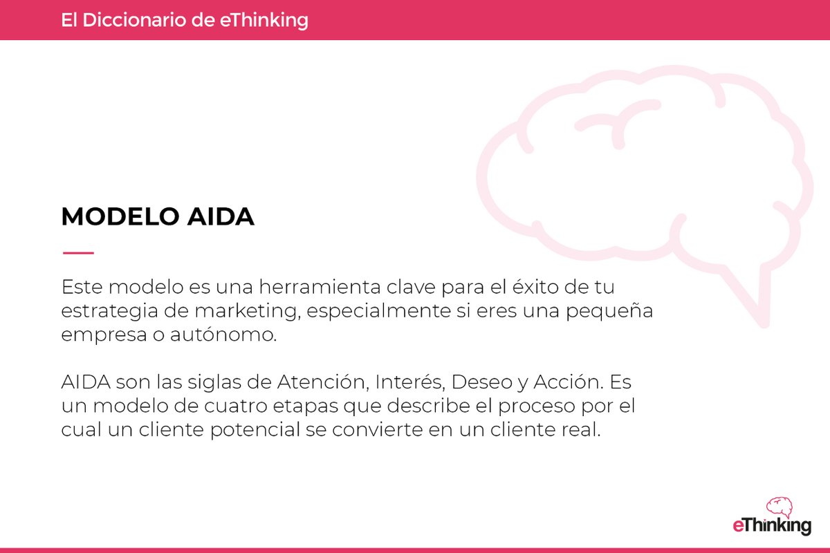 eThinkinges's tweet image. ¿Has oído hablar del modelo #AIDA? 🤔 Es un modelo de cuatro etapas que describe el proceso por el cual un #clientepotencial se convierte en un cliente real ¿las etapas?  Atención, Interés, Deseo y Acción.

🧠 ¿Te ayudamos a pasar a la acción? 👉 mtr.cool/cgdyrydwbk