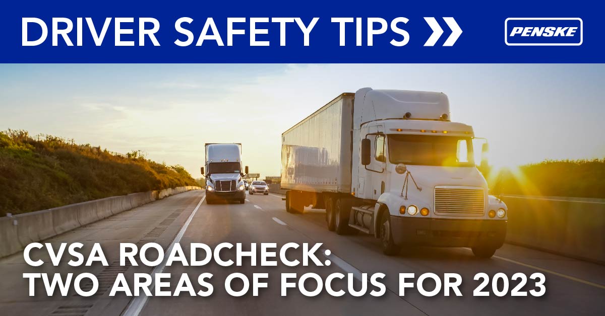 PenskeNews's tweet photo. The Commercial Vehicle Safety Alliance expects to conduct more than 50,000 vehicle and driver inspections May 16-18 during #InternationalRoadcheck.
Discover inspectors’ two main areas of focus in our latest safety bulletin.
https://t.co/uWtK4OdzPd #ABS #secureyourcargo https://t.co/wYUJy9lUxI