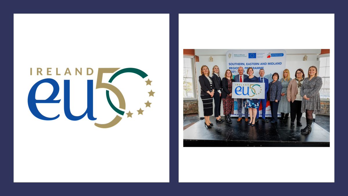 SouthernAssembl's tweet photo. Happy #EuropeDay2023 – we are celebrating 50 years since Ireland joined the EU &amp; the contribution of the #ERDF to Irish regions. Visit https://t.co/9To4CyeVSa for ERDF in the regions. #europeday #euinmyregion https://t.co/tiA3e9nma5