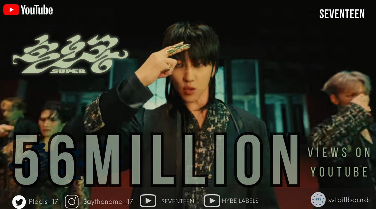 svtbillboard's tweet photo. [#SUPER VIEWS UPDATE]

Current Views: 56,077,808 🤩

The pace is good Carats! We are so close to 60M now! 🔥 Let’s keep this up and reach the next millions! Continue streaming and SHAZAM-ing! 

▶️ https://t.co/bOst1PVEYf

#FML #손오공 #SEVENTEEN @pledis_17 https://t.co/xkyJ5uIlSv