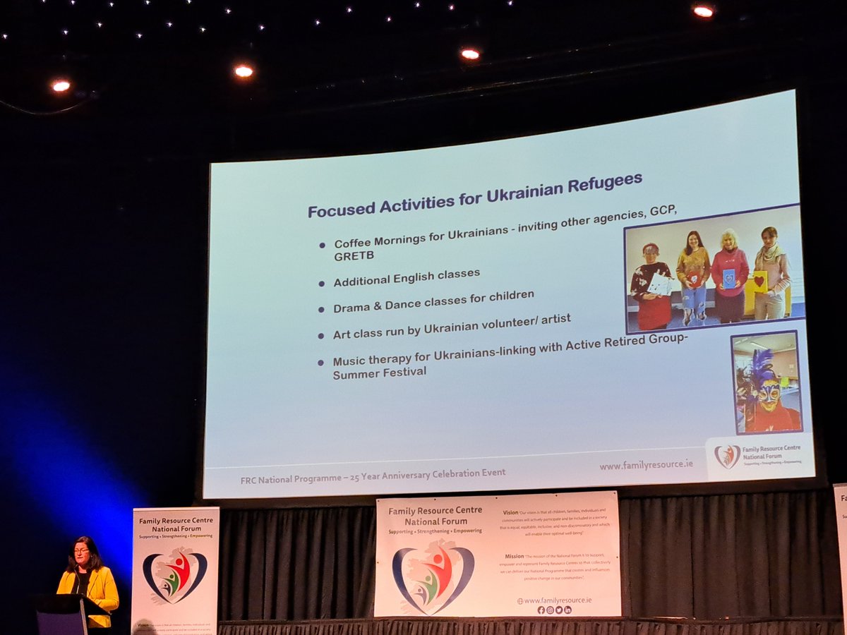 janehmul's tweet photo. Else Breathneach & Natasha Muldoon from ARD FRC, Galway, one of Ireland's most ethnically diverse communities talk abt some fab #communitydevelopment & integration work they are doing inc on Africa Day, the World Within project & Global Youth Work. #atpromise @CormacRussell https://t.co/UPRMeSV0Yz