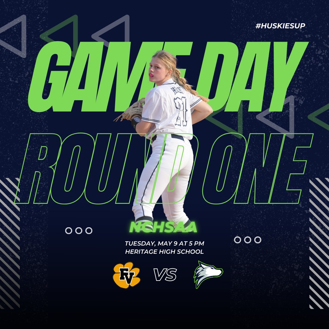 husky_softball's tweet photo. Your #16 #HeritageSB will host #17 Fuquay Varina in the opening round of the @NCHSAA 4A state playoffs!
๐ฅ vs Fuquay Varina
โฐ 5:00 PM
๐๏ธhttps://t.co/2JWnBug6So
๐ Heritage High School https://t.co/hGfmT7iD34