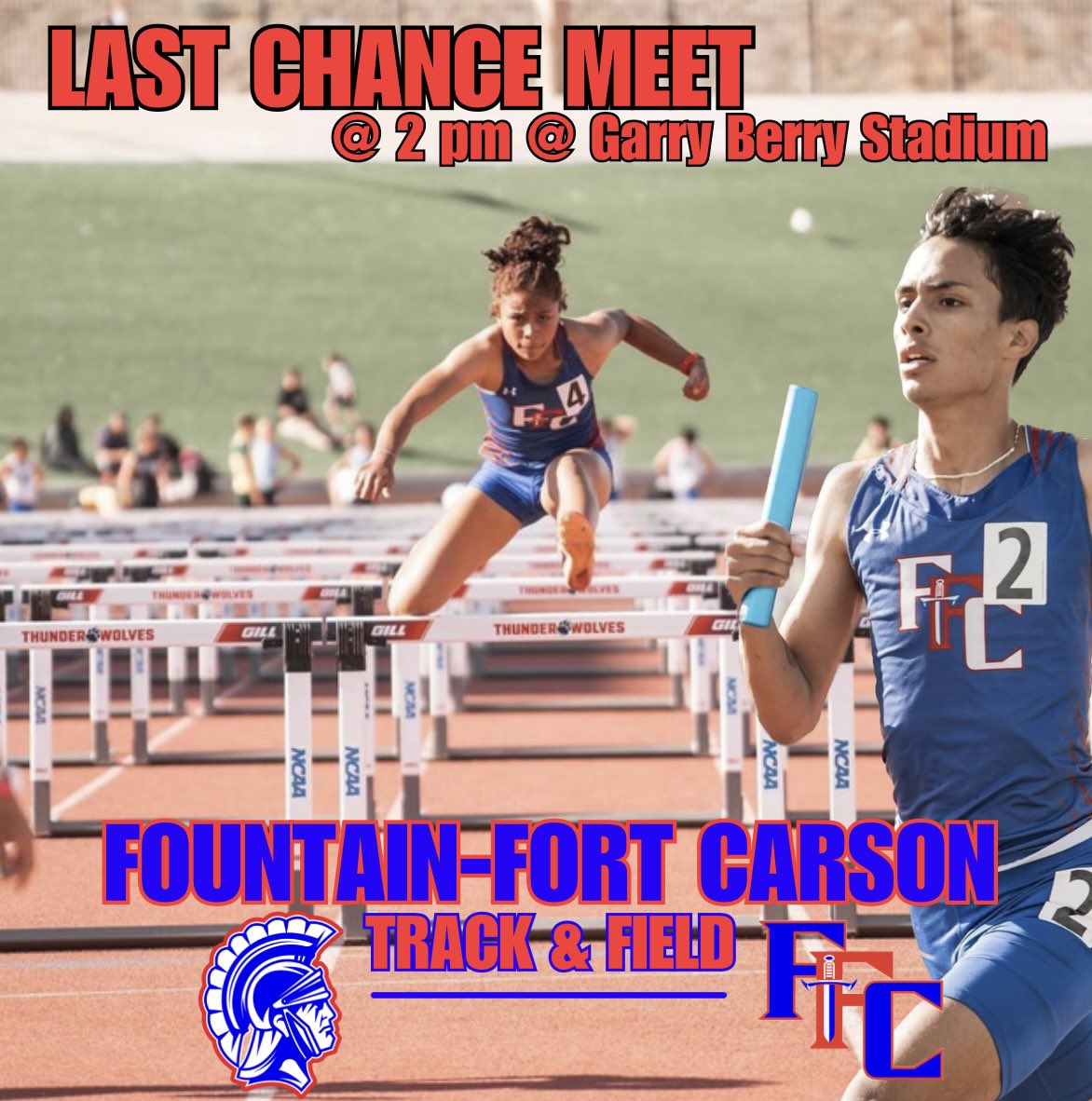 Good luck to Trojan Track & Field today at the D11 ‘Last Chance Meet’! 👍 @CHSAA @coloradopreps @RobNamnoum @DanMohrmann @gazettepreps @FFC8schools @FfchsB @fountain_preps @lukezahlmann