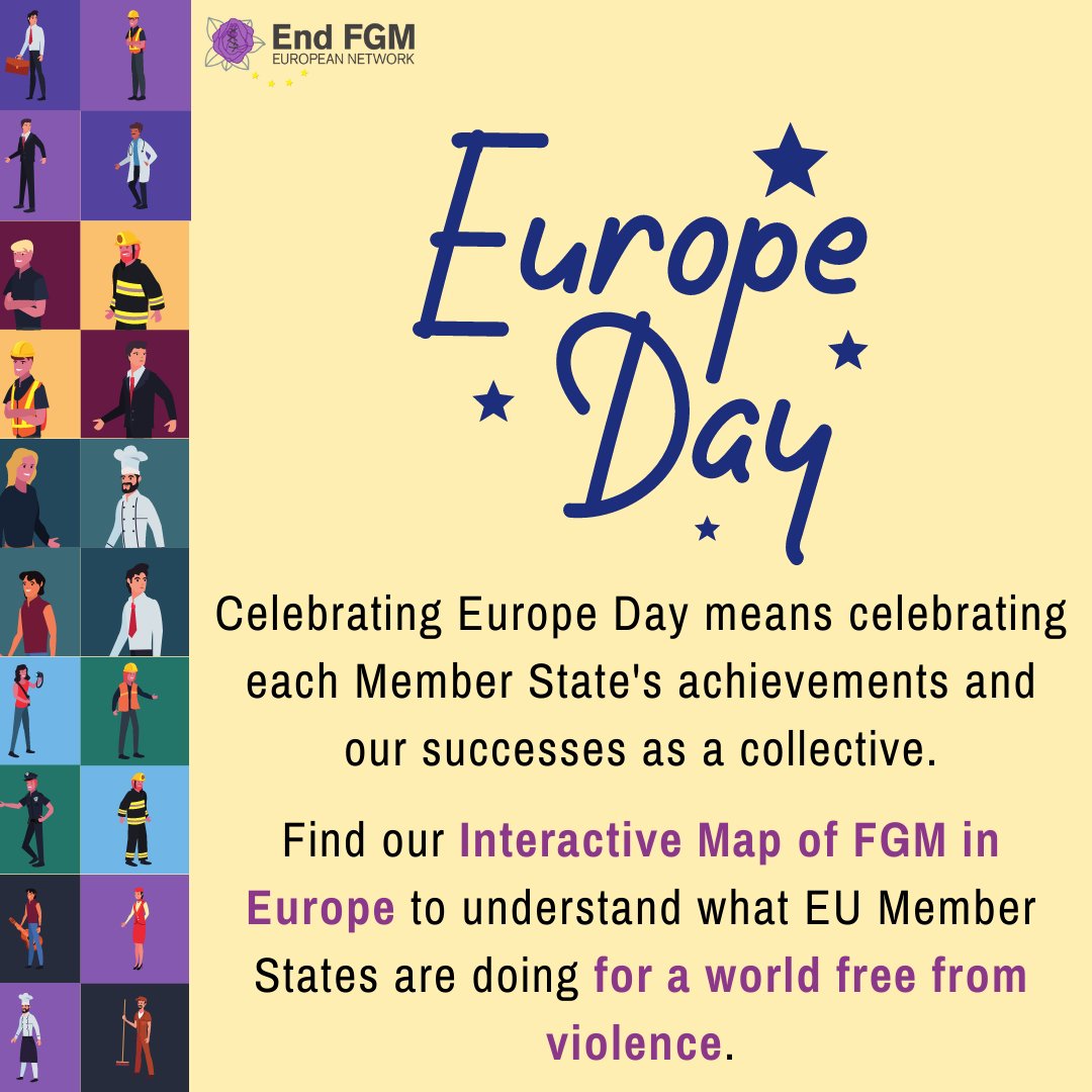 🇪🇺 9 May is #EuropeDay Today, we want to celebrate—and call for change. It is both our right and our duty to expect more from the EU on protecting human rights violated by gender-based violence. Do you know what is being done in Europe to address FGM? 🗺bit.ly/mapfgm