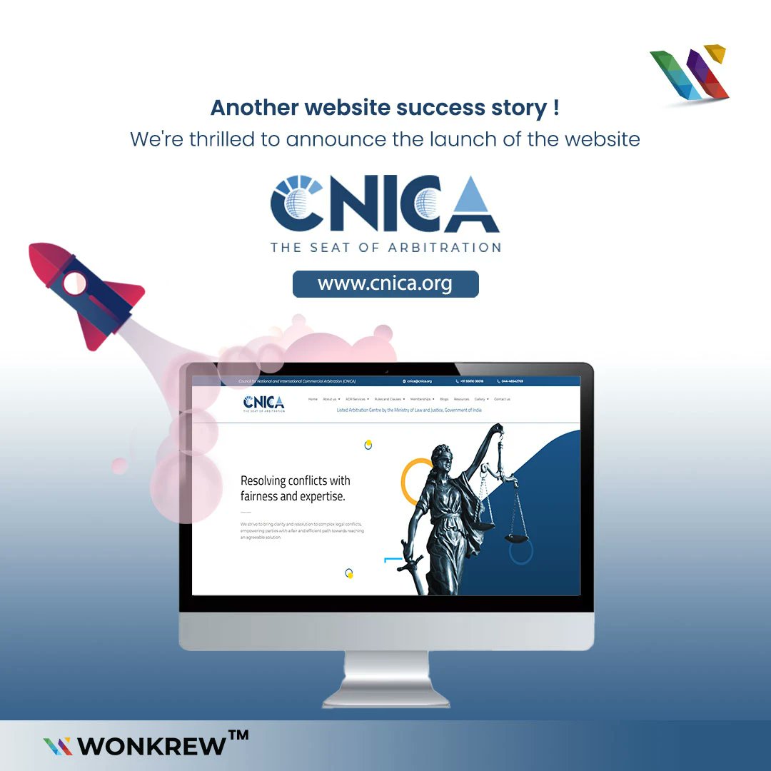 wonkrewoffl's tweet image. Resolve disputes effectively with CNICA, a listed Arbitration Centre by the Government of India&apos;s Ministry of Law and Justice.

#wonkrew
#cnicaorg
#websitelaunched🚀
#oursucessstory
#ministryoflawandjustice
#newwebsitelaunching
#onlinenow❤️
#newwebsitelive
#websiteposter