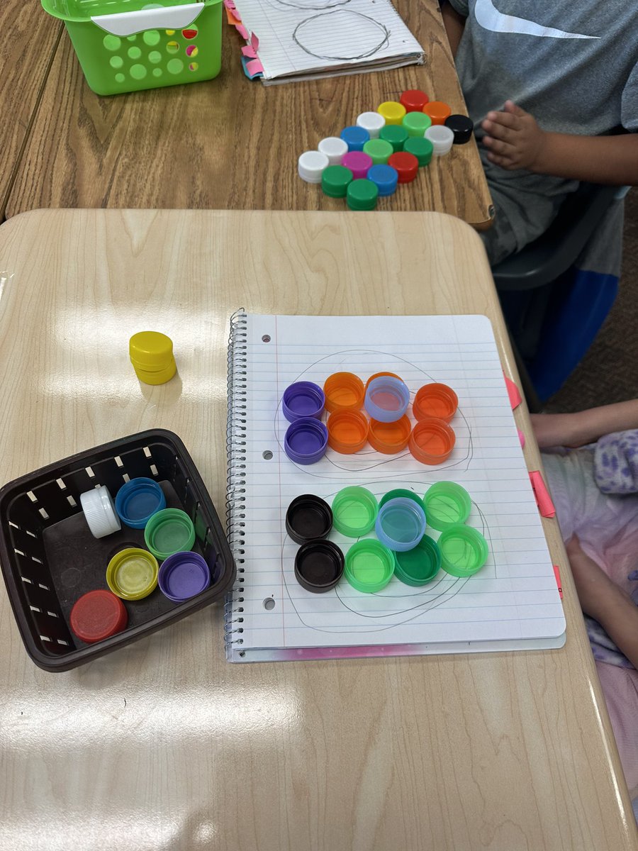 Using some ideas from the #VCTM2023 to deepen into fractions with my second graders, and engaging them with materials from the Math Workshop with <a href="/whitekwps/">Kristin Nicholson</a> 🥰