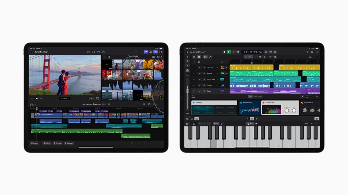 withnico_mars's tweet photo. Finally, Apple brings Final Cut Pro and Logic Pro to iPad! 🎥🎧
#finalcutpro #logicpro #iPad #proapps
https://t.co/zXdiB5cq9A https://t.co/2Ryxoe53hv