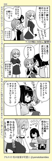 【創作百合】『アルバイト先の後輩が可愛い』8話  #アルバイト先の後輩が可愛い #創作百合 #百合漫画 #GL #ガルパ #バンドリ #バンドリーマー #今井リサ